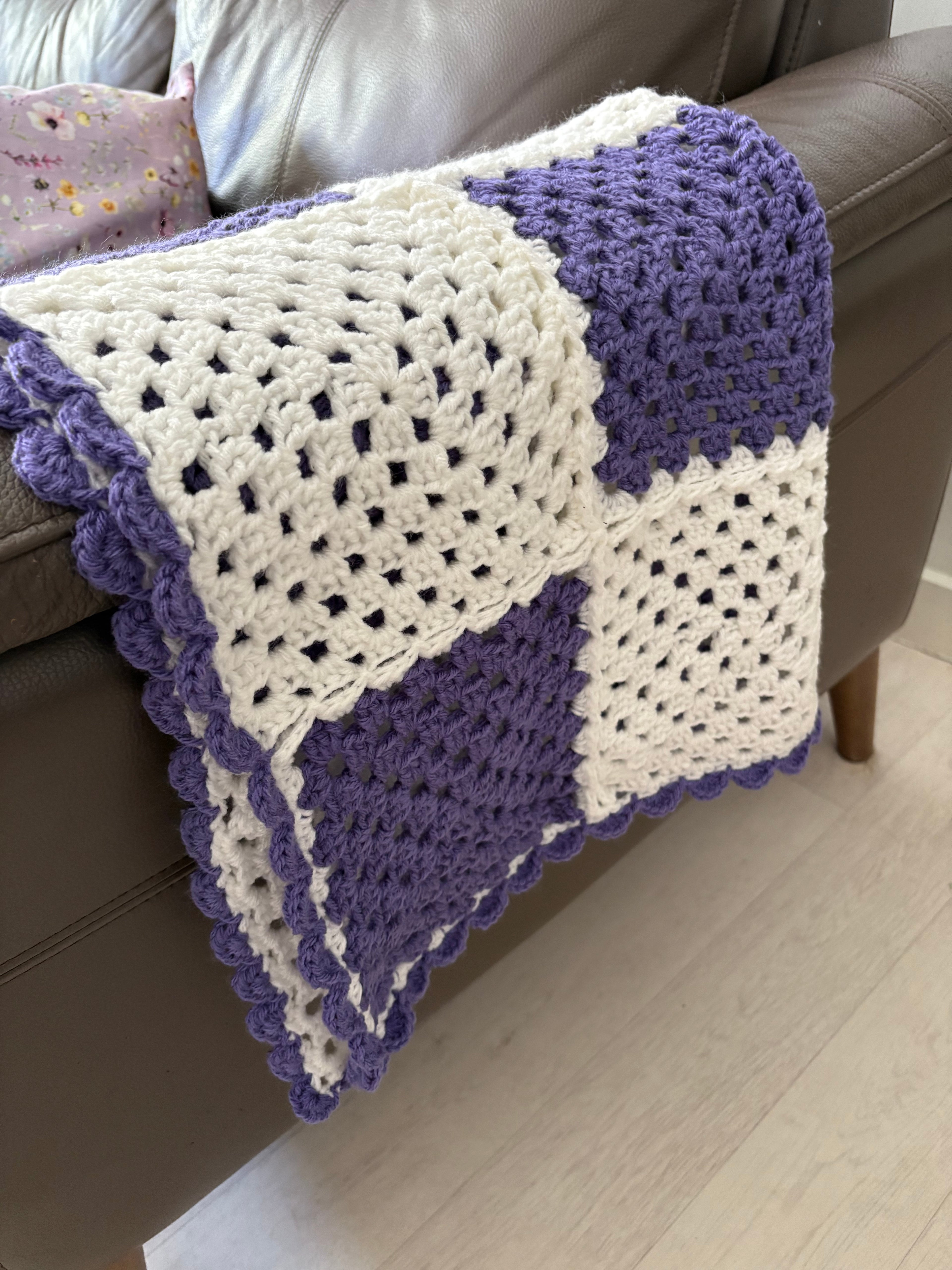 Granny square baby blanket