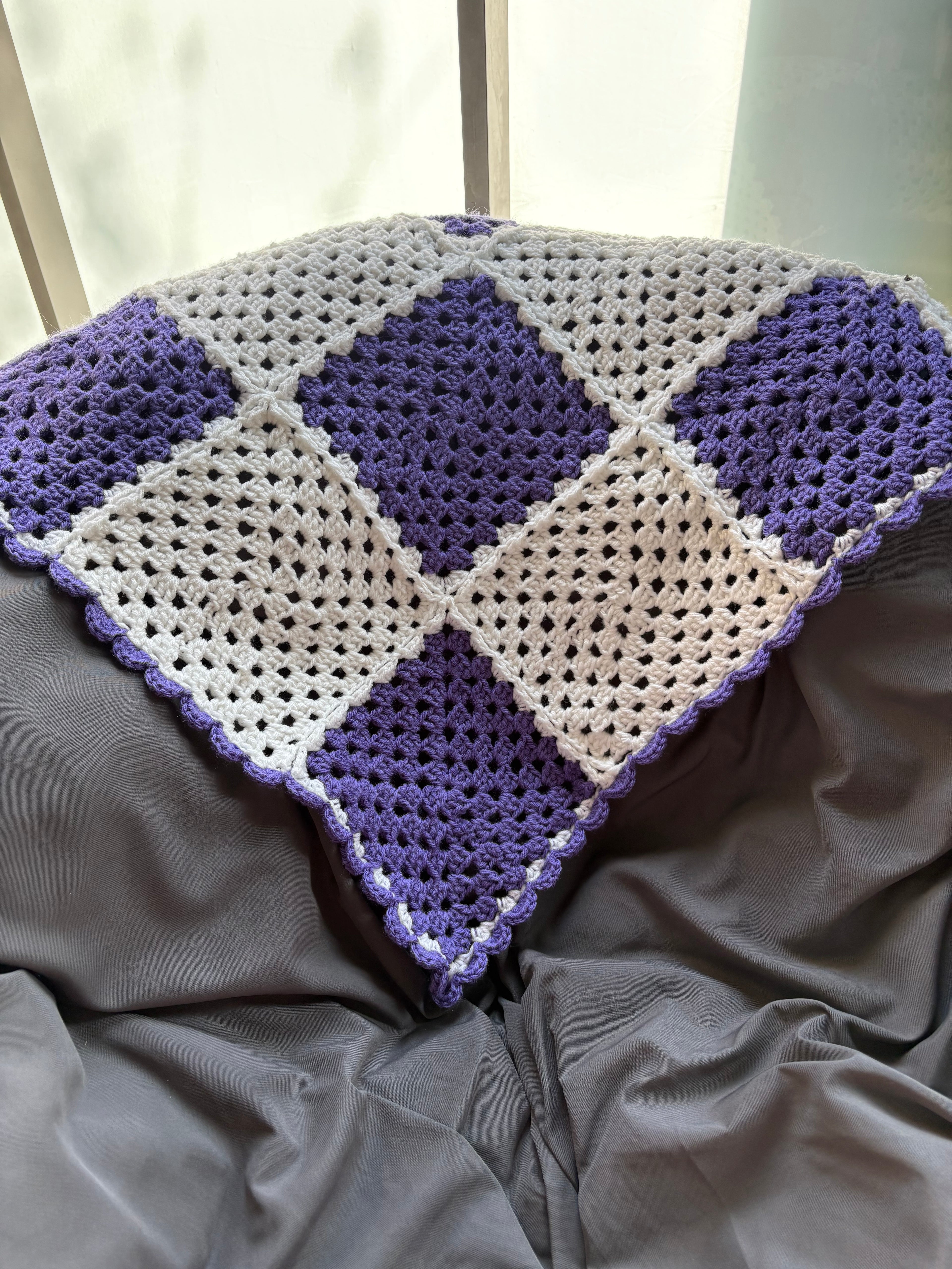 Granny square baby blanket