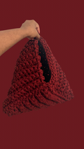 burgundy tri tote