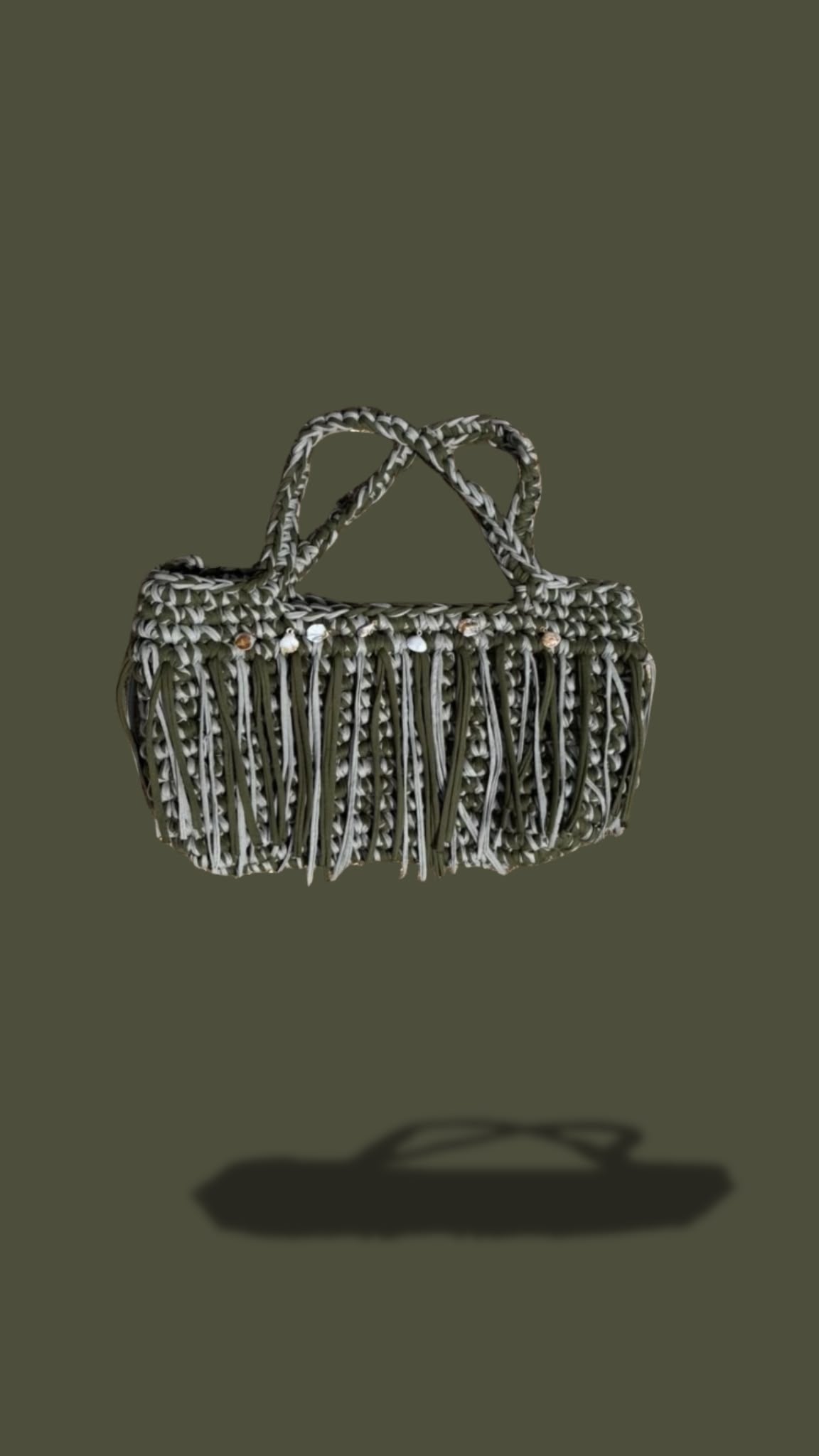 shell tassel beach bag