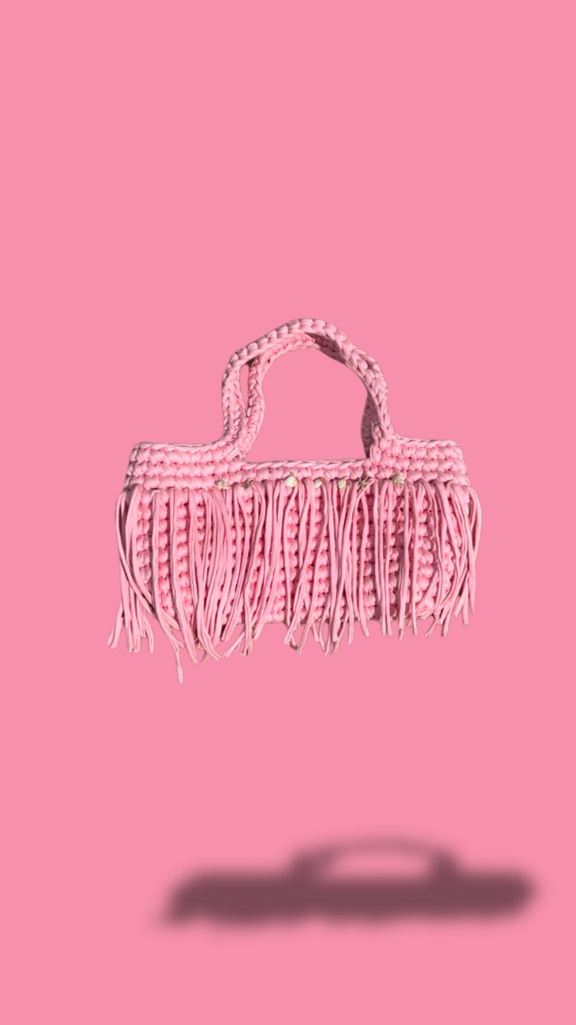 shell tassel beach bag