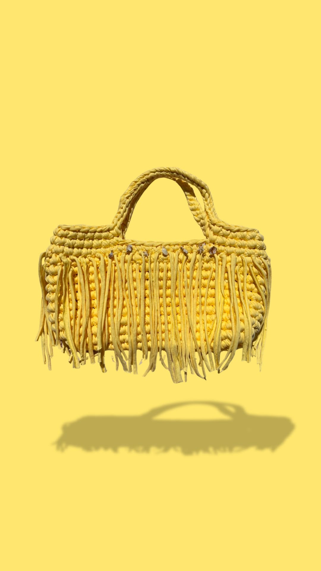 shell tassel beach bag